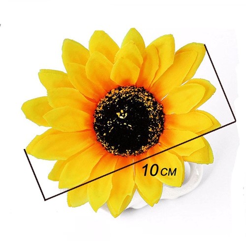 Corsage Zonnebloem met clip ca. 10 cm