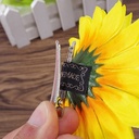 Corsage Zonnebloem met clip ca. 10 cm