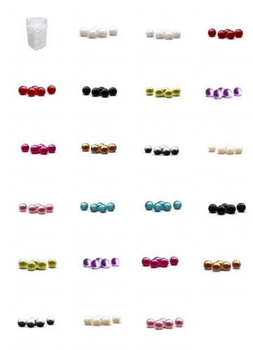 Parelspeld Parelspelden Push pin 10 mm ivory set 72 