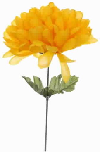 Dahlia Mum pick GEEL / st zijde