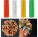 Decomesh Deco mesh Metalic voor kransen en inpakken Groen 26 cm ca. 9 m