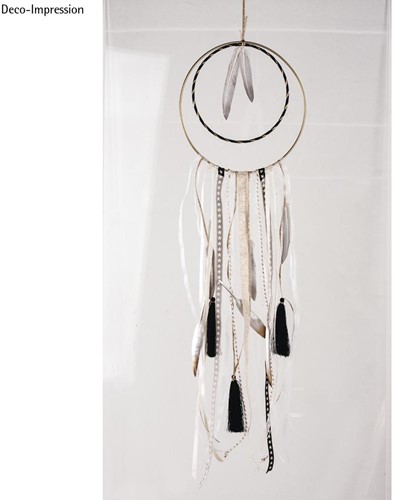 Deco-veren goud/zilver, 12-15cm , zakje 8st 