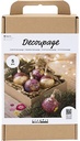 DIYkit Pakket Hobbyset maak 5 kerstballen met droogbloemen Decoupage super leuke box