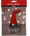 DIYkit Pakket Hobbyset Mini Hobbyset, Kerst gnoom, H: 13 cm , rode muts, grijze baard schoencadeautje