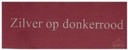 Donkerrood 70 mm met zilver opdruk ca. 80 cm - 	In onze harten leef je voort 
