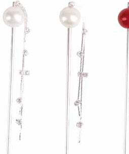 Pearl Stick met Diamantband 6-pack bruiloftdecoratie
