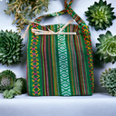 Pendelzakje Geluksbuidel Giftbag Jamaica groen 14*15cm / stuk met hengsel en koordje