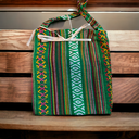 Pendelzakje Geluksbuidel Giftbag Jamaica groen 14*15cm / stuk met hengsel en koordje
