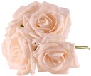 foam Roos 6cm Open Tea Rose X5 Ivory foamroos