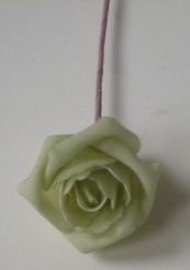 foam Rose Emilia 6cm Cool groen MINT Groen BUNDEL7 Bundel 7 stuks