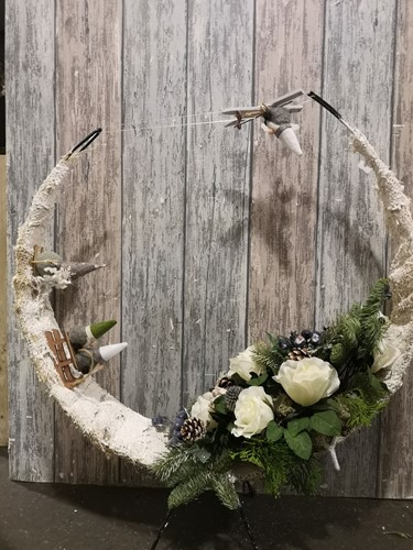 Frame Moon, 50 cm ONGELAKT DOOS 24 stuks Laatste exemplaren IJzeren frame ook voor eivorm