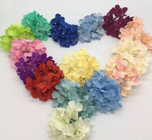 Hortensia Los 15*10 cm Rood zwart hartje 24 flowerwall vuller