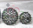 Plastic ball-frame voor Pomander 5 cm (binnenmaat) Roos zijde bloemen