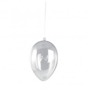 Plastic Ei deelbaar 2-dlg. 14 cm kristal verrassingsei