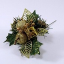 Kerstbijsteker GOUD Appel, cadeautje en besjes / DOOS 