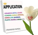Laser Transferpapier voor Kaarsen, Glas & Hout / 10 vellen kan ook op bloemen etc