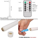 LEDkaarsen 6 st met afstandsbediening Zwart Warmwit met timer Ledcandle