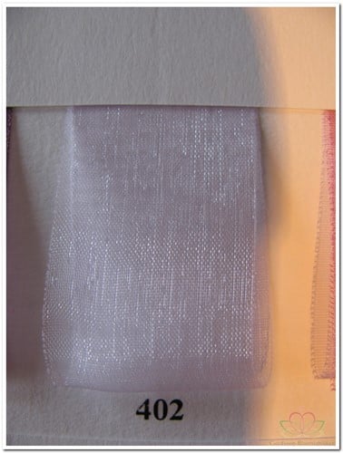 Lint organza Slitted 25 mm rol 25 m - 003 transp groen 