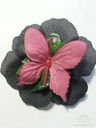 Polscorsage Angela VLINDER Zwart-FUCHSIA CLASSIC klaar