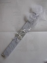 Polscorsage Bow Chic White Tule stuk armband met plaatje om zelf te maken