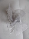 Polscorsage Bow Chic White Tule stuk armband met plaatje om zelf te maken