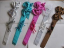 Polscorsage Bow Chic Zilver/ stuk armband met plaatje om zelf te maken