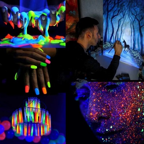 Luminous poeder Glow in the Dark Pigment 20gr YELLOW geel Kleurstof voor Epoxy Nagels
