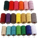 Macrame koord  2 mm 100yard - applegroen ca. 91,5m