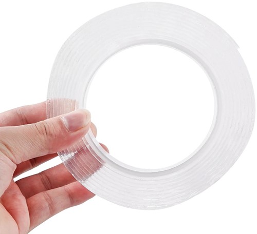 Magic o Fix tape 3cm breed rol 5 meter voor auto, glas, hout, metaal, tegels, stof