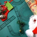 Metalen frame Groen Candy Cane Zuurstok ca. 30 cm Unieke vorm