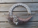 Metalen frame, WIRE RINGS 8 INCH OPEN! koperkleur 2 rijen