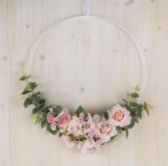 Metalen ring 60 cm goud gelakt Grote ring