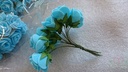 Mini foam roos 2,5 cm Blue Blauw ca. 144st zak voor corsage en bloemschikken