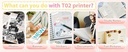 Mini Fotoprinter zwartwit Labelprinter Labelmaker WITgroen Phomemo T02 I incl software / st 