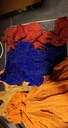 Nylon glitternylon okergeel voor het maken van bloemen 