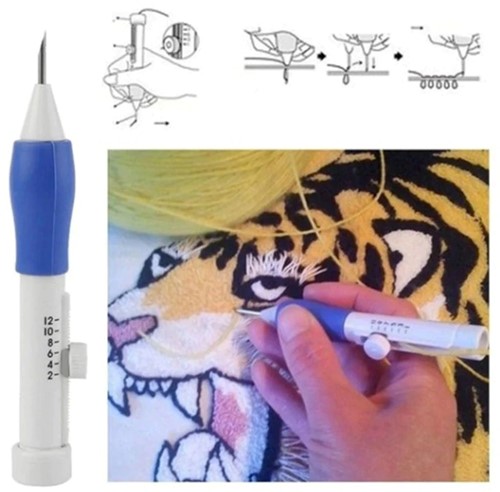 Punchnaalden Verstelbare kunststofset 7 delig DIY 1.3mm 1.6mm 2.2mm Punchen zie filmpje