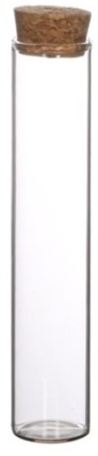 Reageerbuisjes glas 15cm d.3cm Met KURK doos 6st Pipet voor geschenken zijn LEEG
