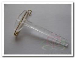 Pinclip /stuk voor bruidswerk, corsage - transparant voor herencorsage