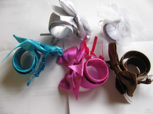 Polscorsage BowChic Fuchsia rood/ stuk armband met plaatje om zelf te maken