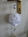 Pomander SatijnRoseBal Wit 