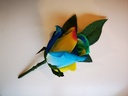 Regenboogcorsage Luxe Corsage Zijden RAINBOW BLUE/YELLOW/groen 