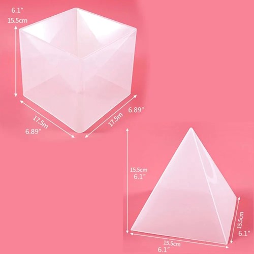 Siliconenmal set Pyramides Mal gietvorm Piramide met maatverdeling