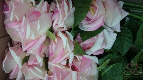 Roos Groot Zijden / Tak 60cm Roze/Peach Grote roos