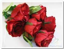 Roos Zijden bloem Rood 30*8cm / tak 