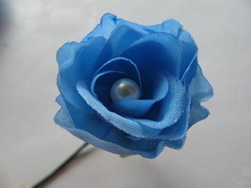 Roosjes 3 cm Zijden Lichtblauw corsage of zeep ca. 20 stuks 