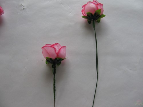 Roosjes 3 cm Zijden Rozerand voor corsage - zeep ca. 20 stuks 