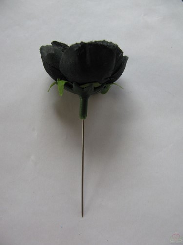 Roosjes 3 cm Zijden Zwart voor corsage of zeep ca. 20 stuks 