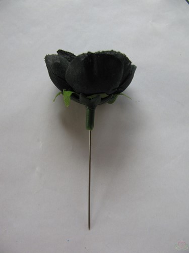 Roosjes 3 cm Zijden Zwart voor corsage of zeep ca. 20 stuks 