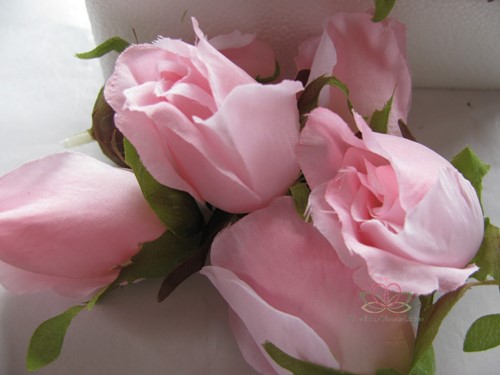 Roosjes 5-6cm Zijden Best Quality Pink Roze10 st 