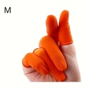 Vingerbeschermers voor lijmpistool, haarstyling, handwerken Oranje set van 5 maat M Met grip voor meermalig gebruik